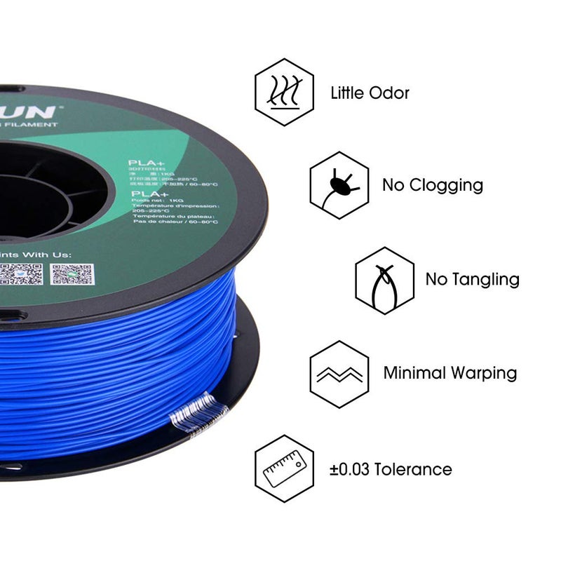 eSUN PLA PRO (PLA+) 3D Printer Filament, Dimensional Accuracy +/- 0.03mm, 1kg Spool, 1.75mm, Blue - Image 5